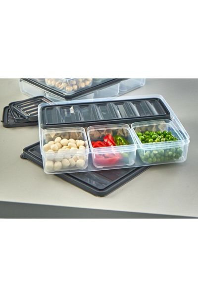 Ecolux 4-Compartment 10-Piece Transparent Breakfast Set with Lid / Storage Container Set - Ecolux
