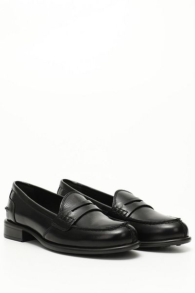 GÖNDERİ(R) Women/Girls Black Patent Leather Genuine Leather Loafer Shoes