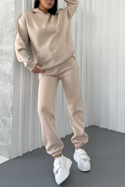 ruNadeS Γυναικείο σετ φόρμας με κουκούλα με κουκούλα με 3 νήματα - Walking