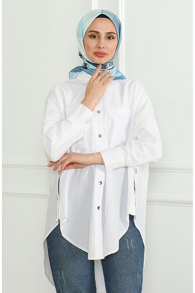 sefamerve Μπλε Φουλάρι Karaca Rayon - 81054-04