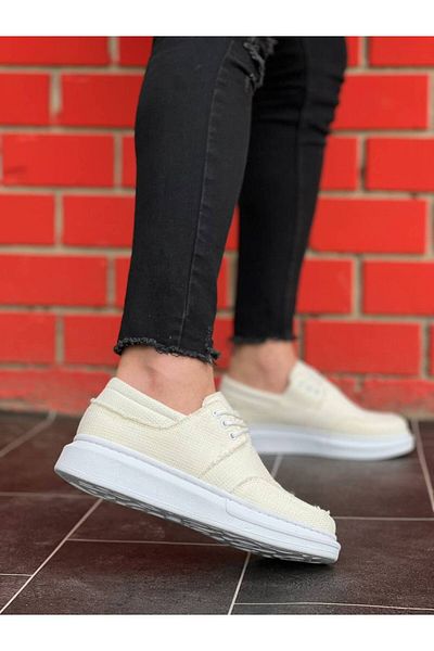 BOA KB-042 Ανδρικά παπούτσια με κορδόνια White Casual