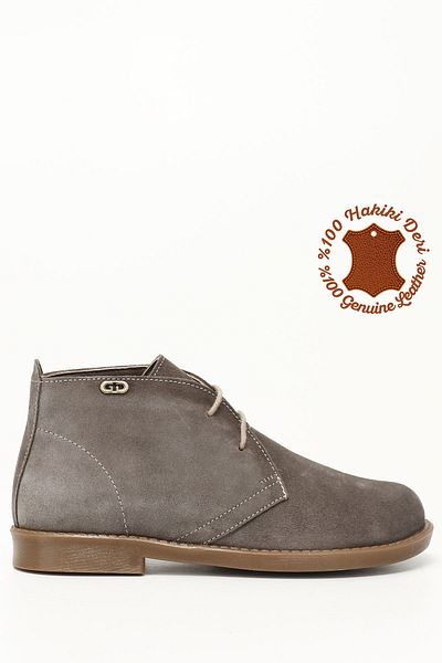 GÖNDERİ(R) Γυναικείες / Κορίτσια Mink Suede Rubber Sole από γνήσιο δέρμα