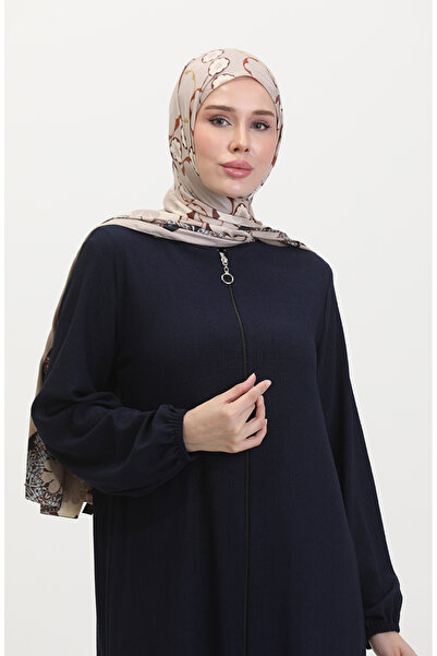 sefamerve Асиметричний крій, туніка на блискавці 1047-01 Синій