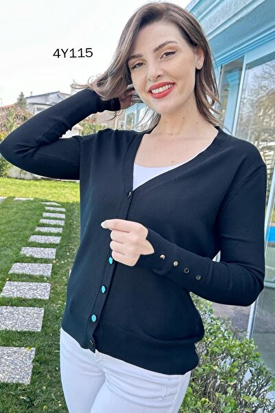 İnce Topuk Knitwear CarDigan 4Y115 - ButtoneD