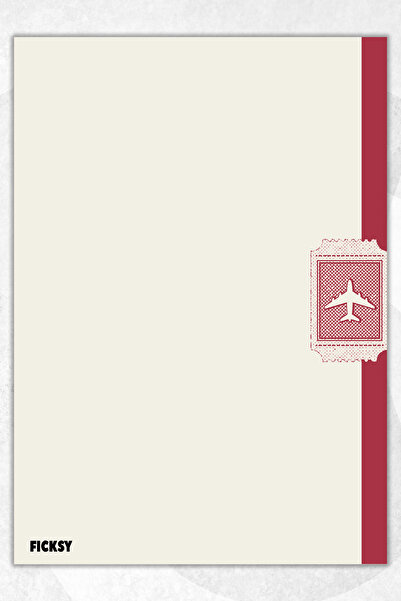 Ficksy دفتر ملاحظات لحجز تذاكر الطيران A5 - 50 ورقة - دفتر ملاحظات - مذكرة - ...