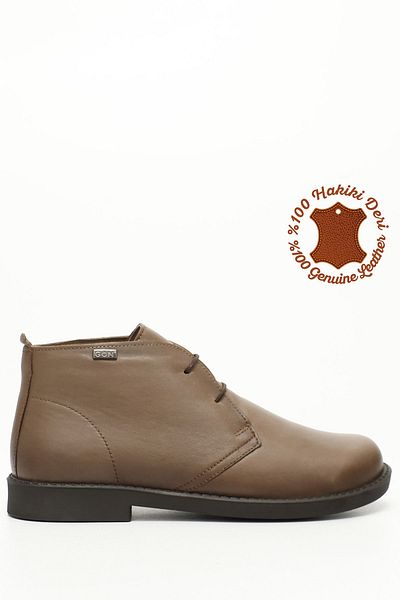 GÖNDERİ(R) Γυναικείες / Κορίτσια Mink Antique Rubber Sole Γνήσιες Δερμάτινες Μπότες