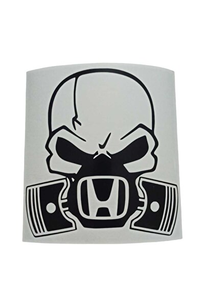 meristeed ملصق السيارة المعدل، H Skull موديل 950405 للزجاج والجميع للأسطح الم...