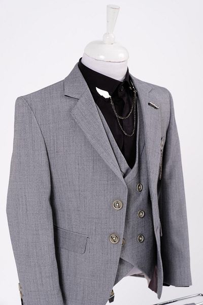 Doctor junior Slim Fit Boy's Chain Detail Suit / No Shirt