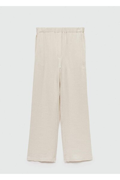 MANGO Woman Cotton Wideleg Pants