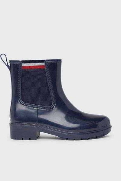 Tommy Hilfiger حذاء نسائي بلون المطر - لوحة جانبية مرنة