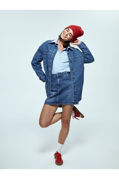 LC Waikiki Lw - Fusta Jean de damă cu formă standard