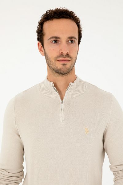 U.S. Polo Assn. Pulover de bază pentru bărbați, slim fit, cu jumătate de fermoar 50293517 -vr049