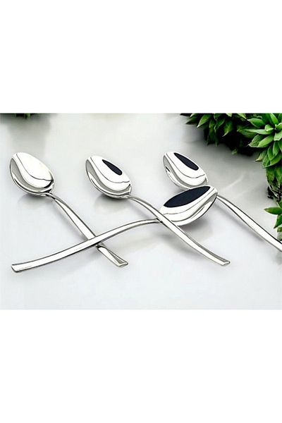 Meltem Rüya Ordövr - 12 Pieces Stainless 304 Quality Spoons