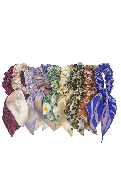 ICON SILK Cataramă cu fundă din mătase 100% pură (ondulă albastră)