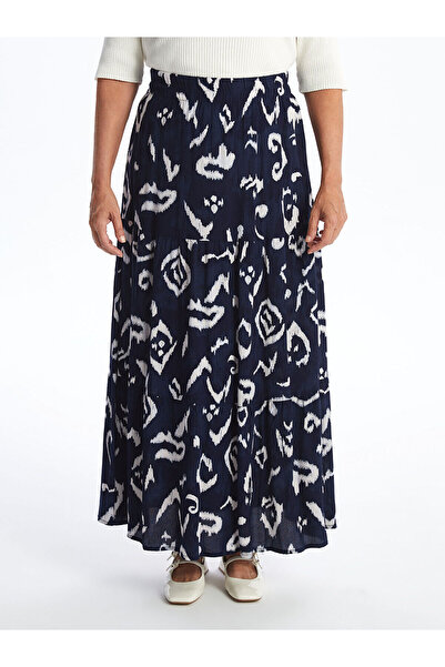 LC Waikiki Patterned Women's Skirt with Elastic Waist