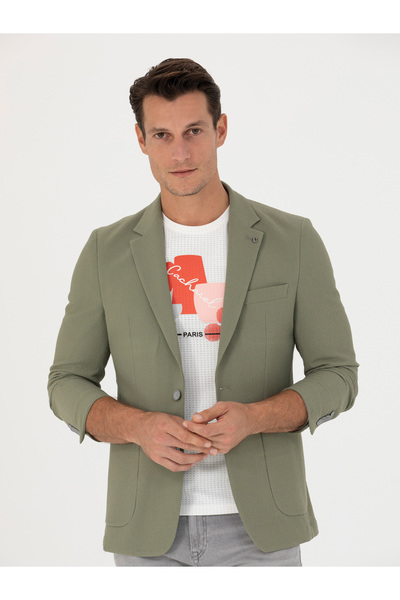 Cacharel Haki Slim Fit Ceket 50264783-VR027