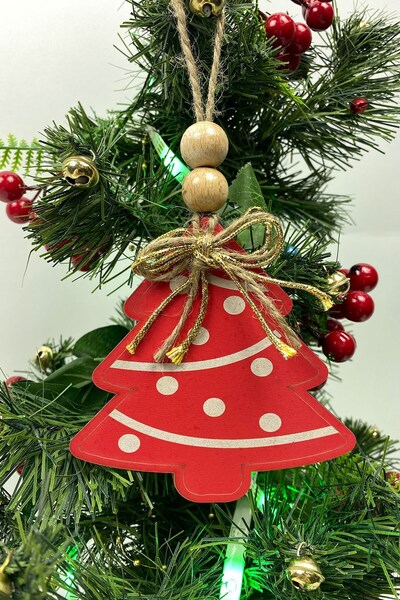 Limelia Червена дървена коледна украса