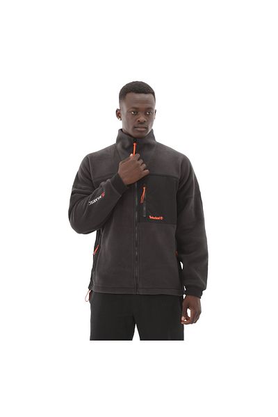 Timberland Ανδρικό μπουφάν από φλις Timberland Polartec Mix Anthracite - Πλήρες φερμουάρ, μεσαία μέσα