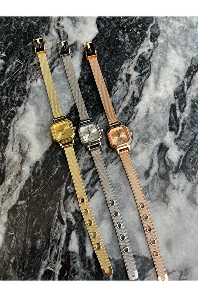 QUARTZ Mini Rose Hasır Kordon Saat