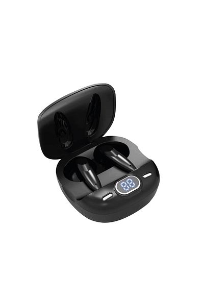 Moodix KI23J153 Bluetooth-Ohrhörer, Schwarz, LCD-Anzeige