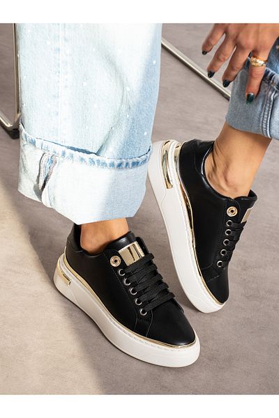 Alemdar Shoes Pantofi de damă LUXE Black Gold cu detalii