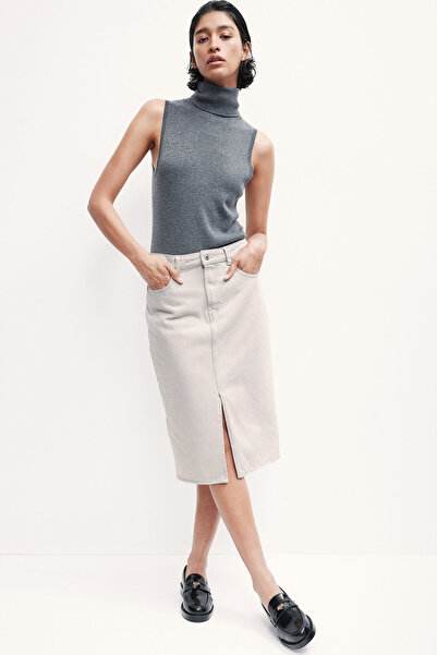 H&M Diz Boyu Kot Etek
