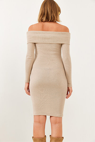 Bianco Lucci Γυναικείο μακρυμάνικο φόρεμα Madonna γιακά 2411 60251860