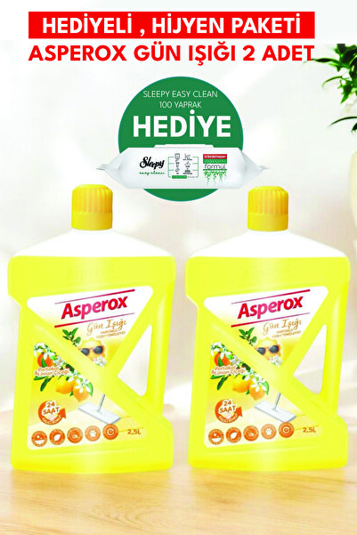 ASPEROX Parfümlü Yüzey Temizleyici Gün Işığı 2 adet 2,5 Lt Sleepy Hediyeli