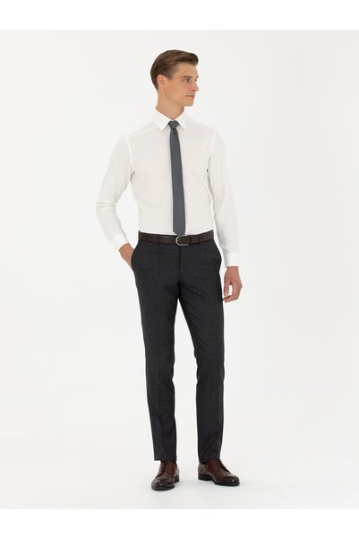 Cacharel White Slim Fit Long Sleeve Classic Shirt 50273661-Vr013