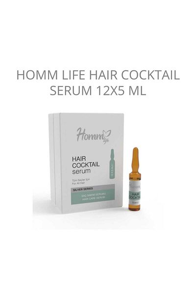 Homm Bitkisel Homm Life Hair Cocktail Serum - 12X5 ml Shiny and Healthy Hair Nourishing
