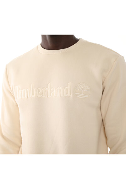 Timberland Hampthon B0A6Vg6Efl1-R Men's Cream Crew Neck Sweatshirt