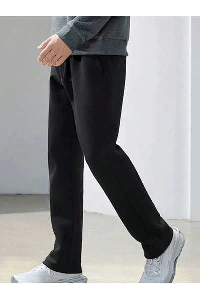 yx yustex sport Pantaloni de sport negri, largi, largi, cu potrivire conforta...