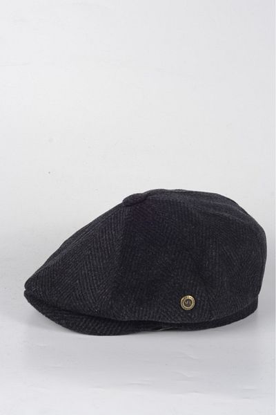 Armalı Şapka Winter 8 Pieces Genuine Wool Fish Back Peaky Blinders Model Men's Cap Hat