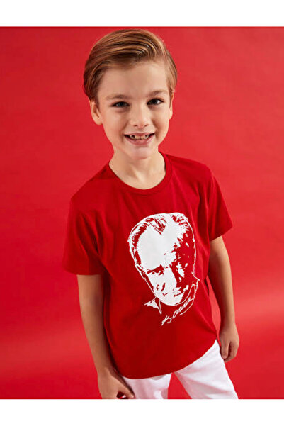 DüşlerÜlkesi Μπλουζάκι ATATURK με τύπωμα - Μπλουζάκι της 23ης Απριλίου - κόκκ...