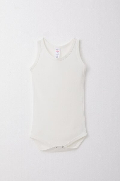 Breeze Erkek Bebek Çıtçıtlı Atlet Zıbın Body 9 Ay-3 Yaş, Ekru