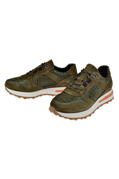 pullman Hakiki Deri Kadın Spor Ayakkabı VOY-9386 HAKİ SÜET