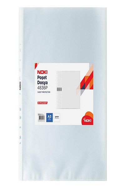 Nextpage Noki A3 Vertical File Bag - 25 Pieces (90 Mic) 4836 P