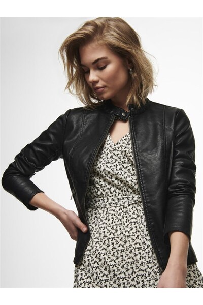 ONLY Kadın Siyah Deri Ceket Melisa 15205626-blk