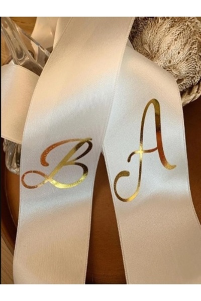 İsabella Accessories Gelin Damat İsimli Tören Takı Kurdelesi Kişiye Özel Bask...