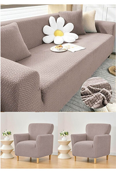 Hantaj Jacquard Brick Pattern Stretch Elastic Sofa Cover Set 3 3 1 1 Stretchy...