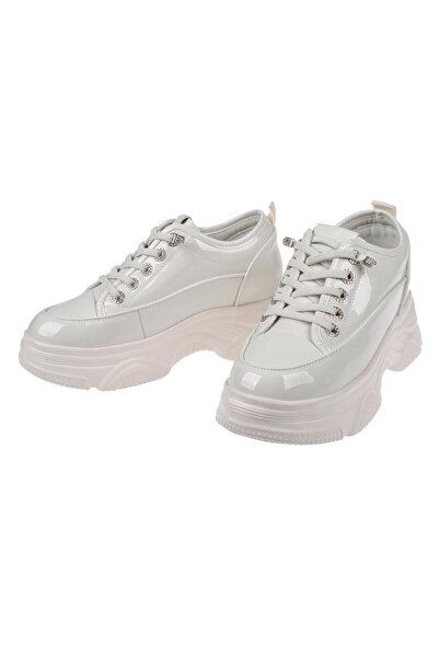 Guja Gizli Dolgu Tabanlı Kadın Spor Ayakkabı GJ-372 BEJ RUGAN