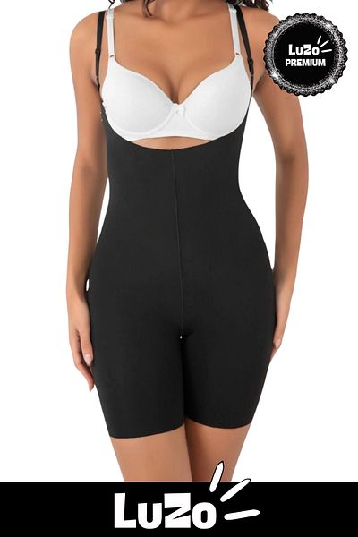 LuZo Premium Series Non-Marking Non-Slip Firming Women's Laser Cut Full Length Strap Corset