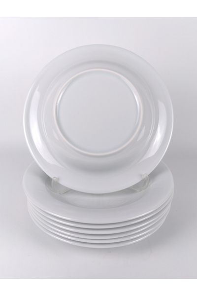 MAViHOME 6-Piece White Porcelain Dinner Plate - 23 cm Plain White