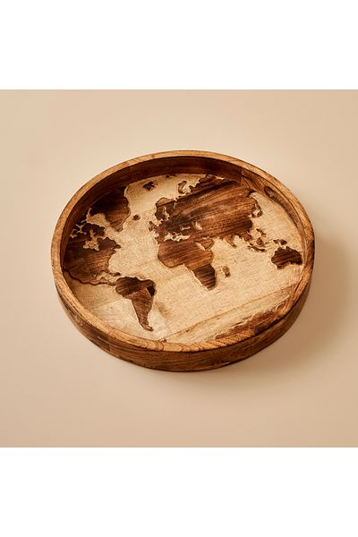 Bella Maison Διακοσμητικός δίσκος Tina Mango Tree Natural (45X5X45 CM)