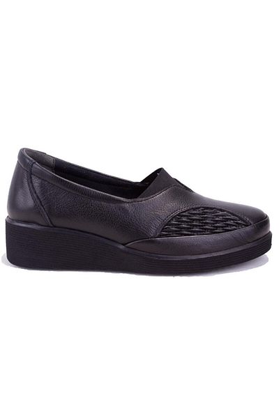 Polaris 105279   Pantofi de piele pentru femei ortopedici zilnici negri cu 5 puncte