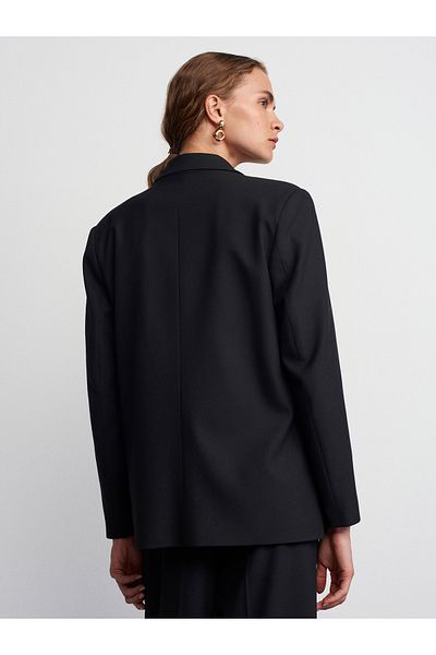 Dilvin 60747 Double Breasted Jacket-Black