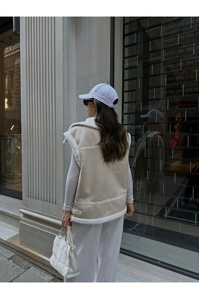 BESTELLA LİFE Zr Model Suede Fur Vest