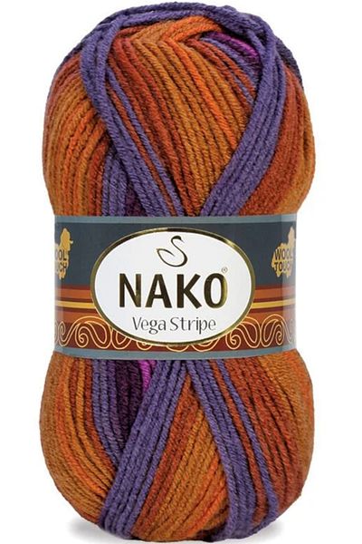 NAKO Πλεξούδα Vega Stripe Ebruli 83603