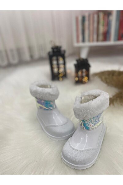 NevaYy collection Kız Çocuk Payetli İçi Kürklü Şık Bot