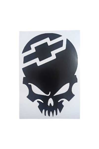 meristeed ملصق سيارة معدل، للزجاج والأسطح غير الخشنة بالكامل شيف جمجمة موديل ...